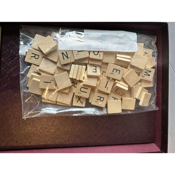 Vintage 1948-1953 SCRABBLE Board Game Selchow & Righter Complete 100 Wood Tiles - Picture 5 of 6